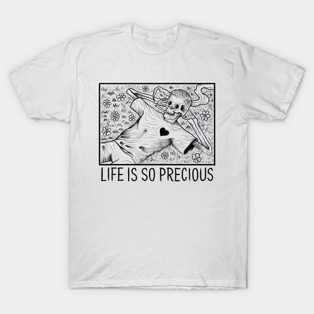 LIFE IS SO PRECIOUS T-Shirt by DANIELE VICENTINI